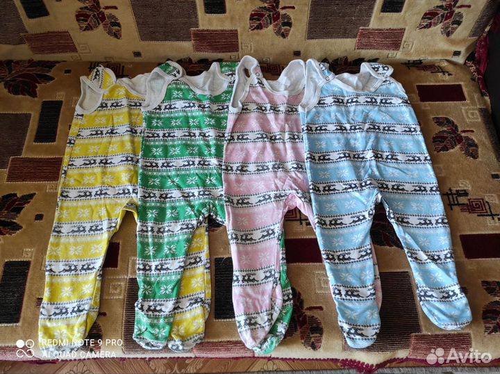 Теплые вещи на флисе для девочки 68-74 см