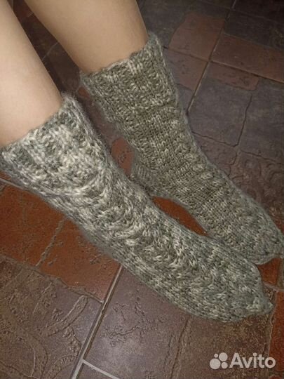 Носки из мохера ручной вязки р. 36-39
