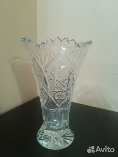 Хрустальная ваза винтаж