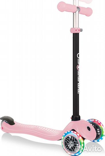 Самокат Globber GO UP sporty lights пастельно-розо
