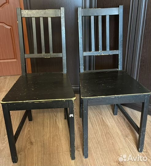 Кухонные стулья Икеа черные