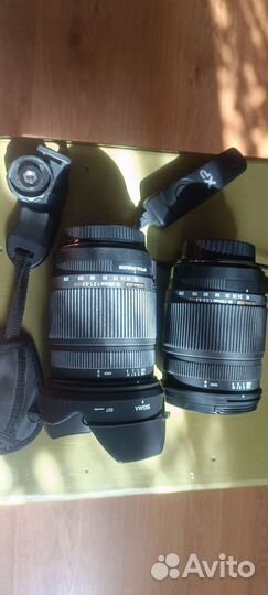 Кенон 1000d+ два объектива