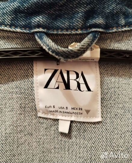 Джинсовая куртка zara женская