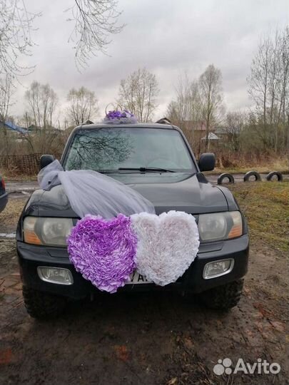 Украшения на машину (на 3 авто) фиолетовые