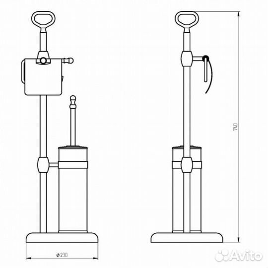 Стойка Migliore Mirella/Fortuna 17344 золото