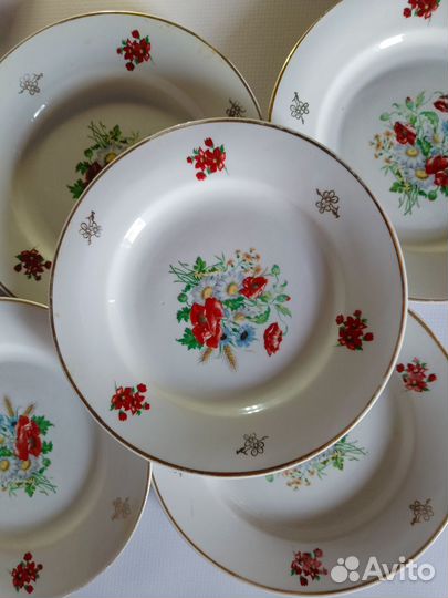 Фарфоровые тарелки СССР бфз 18 см
