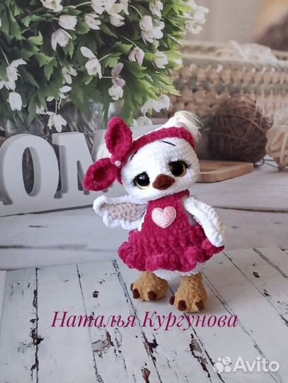 Вязаная игрушка сова