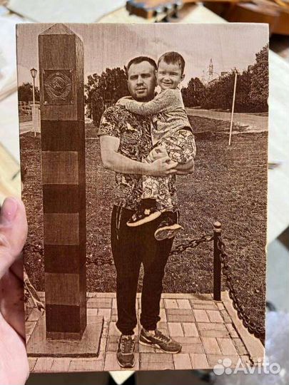 Выжженная картина на дереве 