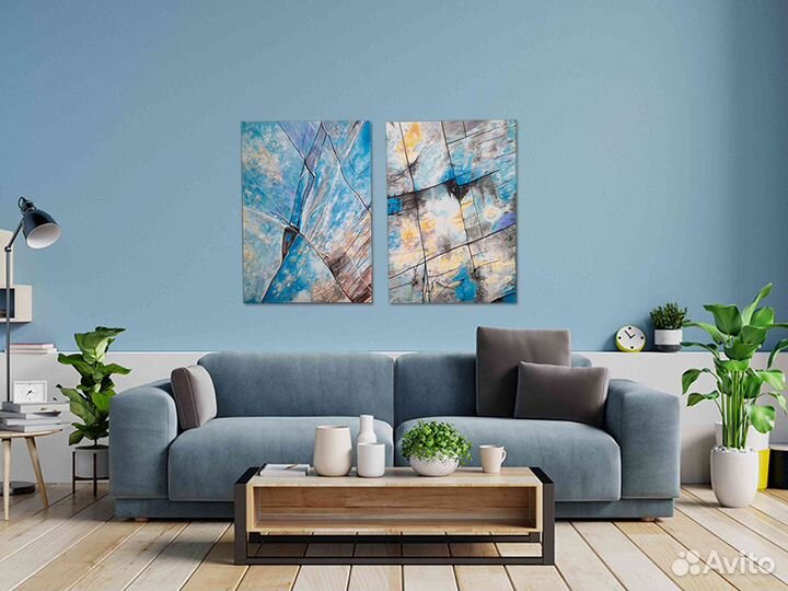 2 интерьерные картины акрил на холсте 50 на 70 см