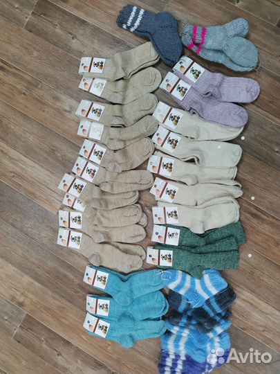 Шерстяные носки детские из овечьей шерсти