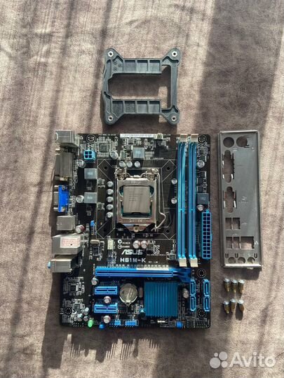 Материнская плата asus H61M-K с процессором