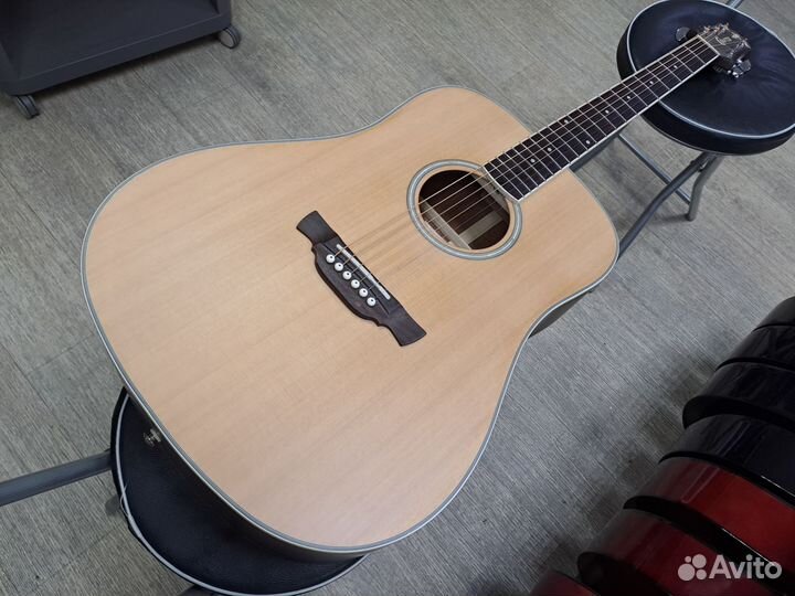 Гитара Crafter D-7 с чехлом дредноут массив кедра