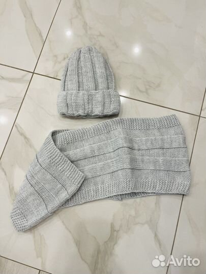 Зимняя шапка и снуд женская новая