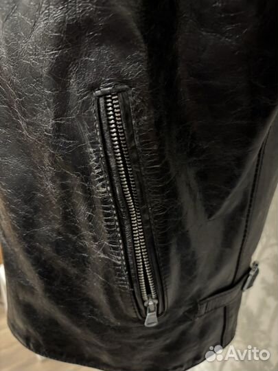 Кожаная куртка мужская 48 50