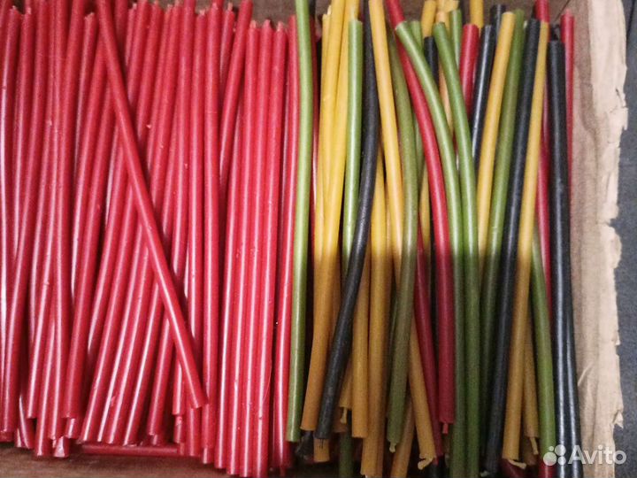 Свечи восковые цветные