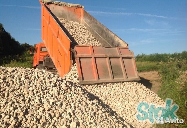 Щебень Окол бутовый Мура Галька Песок Отсев Гпс