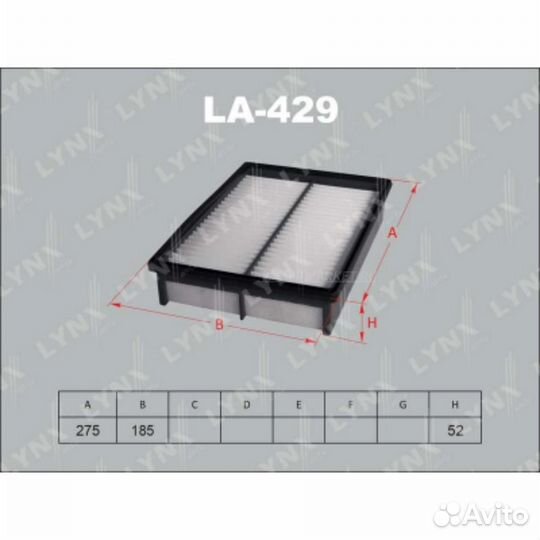 Lynxauto LA-429 Фильтр воздушный
