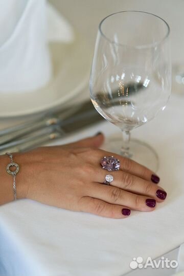 Кольцо с аметистом, серебро