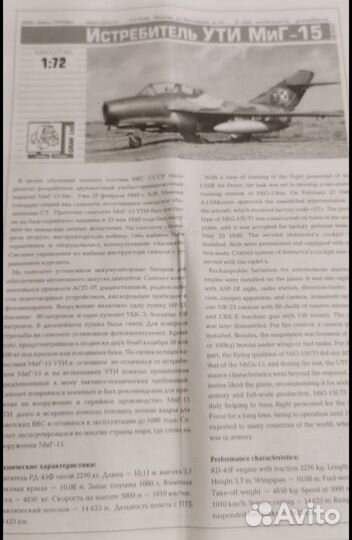 Модели миг-15 ути 1:72 KP Грань