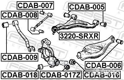 Сайленблок задней цапфы cadillac SRX 2003-2010