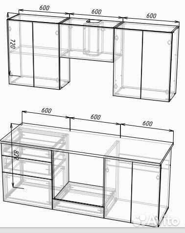 Кухонный гарнитур 1.8м цена за всю кухню