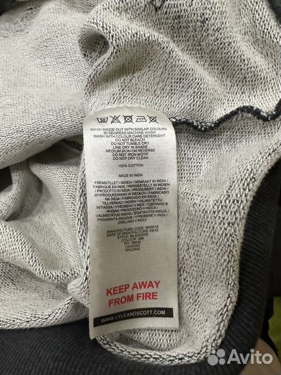 Зип худи lyle scott серая