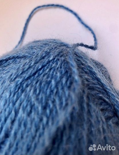 Синяя пряжа для вязания из Германии