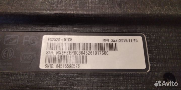 Acer extensa 2520-51D5 N15Q1 на запчасти