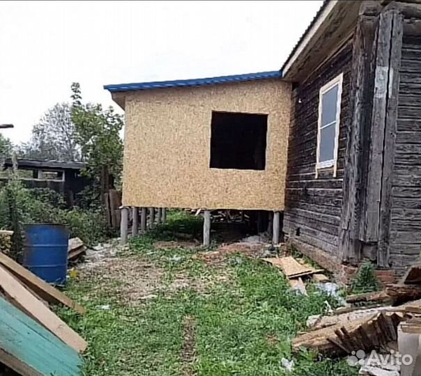 Пристройка к дому, терраса, баня, веранда