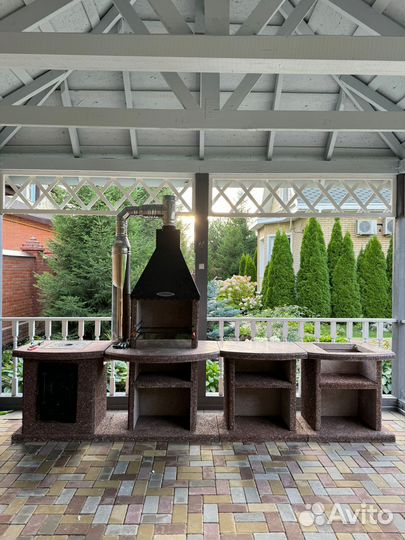 Модульная мангальная зона, барбекю комплекс