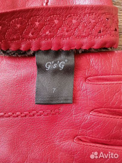 Перчатки женские кожаные размер 7