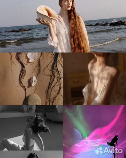 Фотосессия с ракушкой в студии