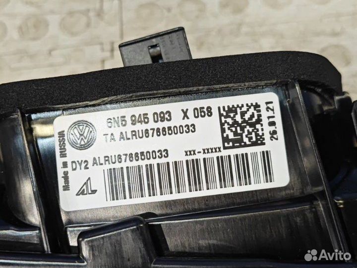 Фонарь левый Volkswagen Polo 6 2020