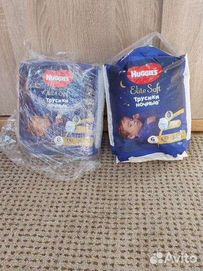 Ночные трусики памперсы Huggins elite soft 6