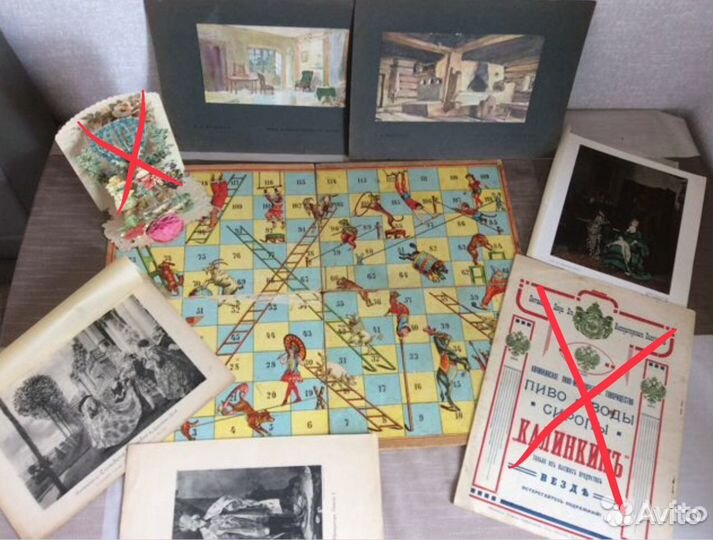 Старинные вещи, календари, реклама, театр, меню др