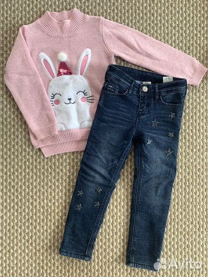 Комплект Ostin,джинсы и свитер,размер 104