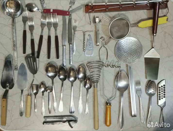 Ножи Вилки Ложки Сито Штопор Шумовки Толкушки СССР
