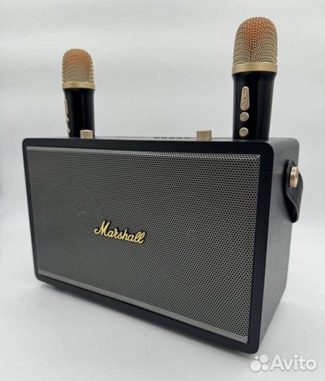 Блютуз Колонка караоке с микрофонами Marshall