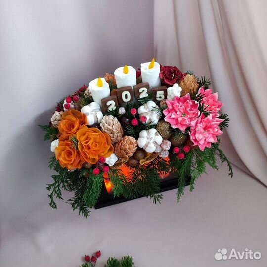 Съедобный букет на Новый год