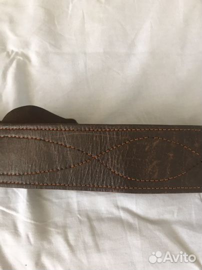 Мужской кожаный ремень военный