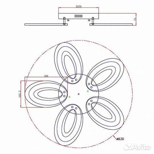 Потолочная люстра Escada Air 10211/5LED