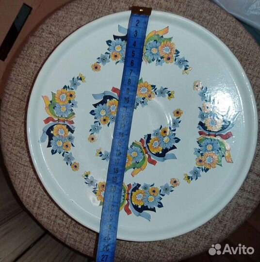 Блюдо большое СССР эмаль