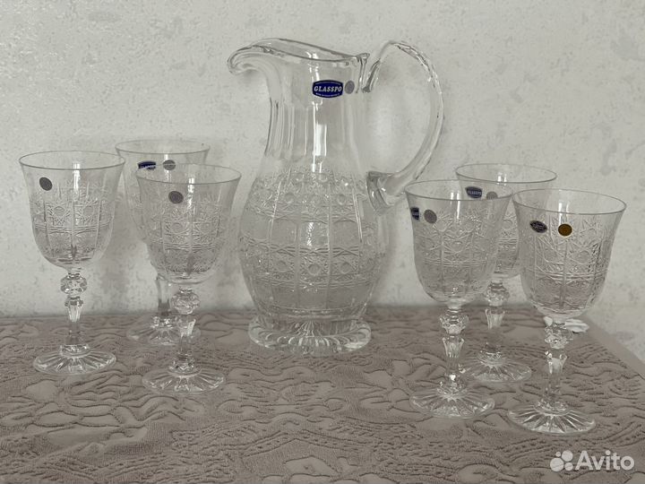 Графин со стаканами хрусталь