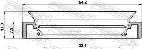 Сальник дифференциала правый '95HAY-35540811R F