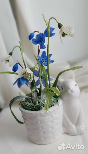 Цветочная композиция с зайцем 2