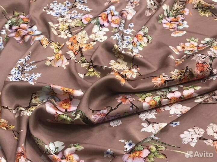 Ткань шёлк Армани принт