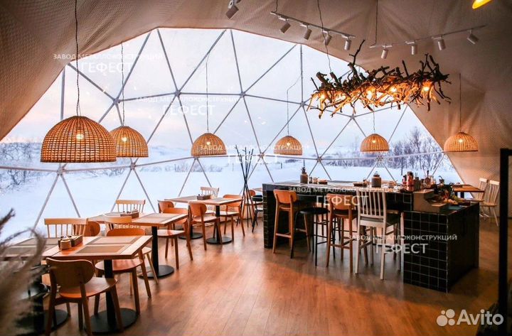 Шатер купольный для глэмпинга диаметр 12 м