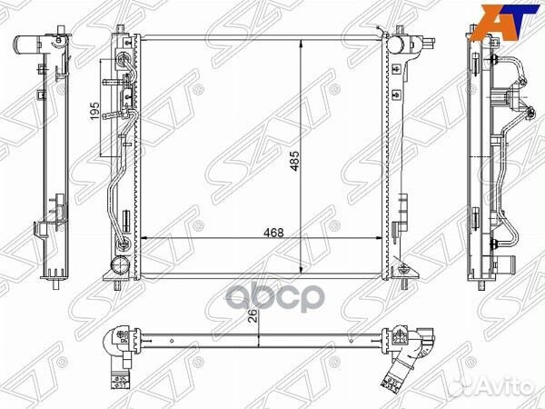 Радиатор Hyundai Tucson 15-21 / Kia Sportage 15
