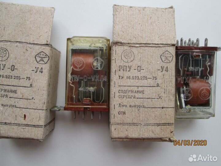 Меднографитовые щетки катушки реле рпу-0-ухл4 СССР