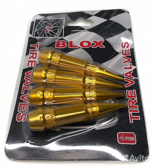 Колпачки на ниппеля - Blox (разные цвета) (Золото)